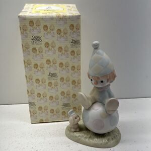 Precious Moments Figurine, 1986, "Lord Keep Me On The Ball", #928550 ~ w box